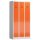 ClassiX Spind feuerrot, lichtgrau X-510134, 3 Schließfächer 87,0 x 50,0 x 180,0 cm