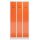 ClassiX Spind feuerrot, lichtgrau X-510134, 3 Schließfächer 87,0 x 50,0 x 180,0 cm