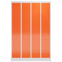 ClassiX Schließfachschrank feuerrot, lichtgrau...