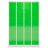ClassiX Schließfachschrank gelbgrün, lichtgrau X-520445, 16 Schließfächer 118,5 x 50,0 x 180,0 cm