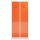 ClassiX Spind feuerrot, lichtgrau X-515124, 2 Schließfächer 80,0 x 50,0 x 180,0 cm