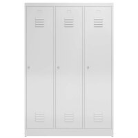 ClassiX Spind lichtgrau X-515130, 3 Schließfächer 118,5 x 50,0 x 180,0 cm