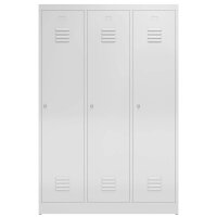 ClassiX Spind lichtgrau X-515130, 3 Schließfächer 118,5 x 50,0 x 180,0 cm