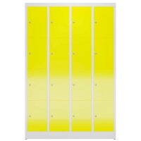 ClassiX Schließfachschrank lichtgrau, zinkgelb X-520446, 16 Schließfächer 118,5 x 50,0 x 180,0 cm
