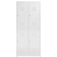 ClassiX Spind signalweiß X-523227, 4 Schließfächer 80,0 x 50,0 x 180,0 cm