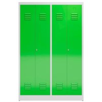 ClassiX Spind gelbgrün, lichtgrau X-510445, 2 Schließfächer 118,5 x 50,0 x 180,0 cm