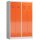 ClassiX Spind feuerrot, lichtgrau X-510444, 2 Schließfächer 118,5 x 50,0 x 180,0 cm
