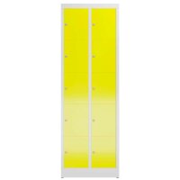 ClassiX Schließfachschrank lichtgrau, zinkgelb X-520526, 10 Schließfächer 59,0 x 50,0 x 180,0 cm