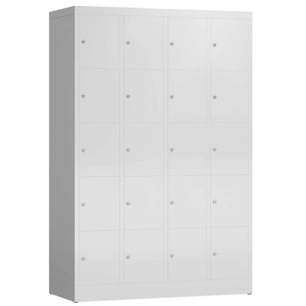 ClassiX Schließfachschrank lichtgrau X-520540, 20 Schließfächer 118,5 x 50,0 x 180,0 cm