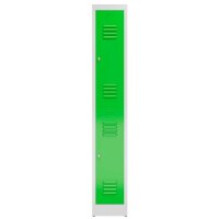 ClassiX Spind gelbgrün, lichtgrau X-520215, 2 Schließfächer 31,0 x 50,0 x 180,0 cm