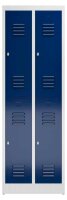 ClassiX Spind enzianblau, lichtgrau X-520221, 4 Schließfächer 59,0 x 50,0 x 180,0 cm