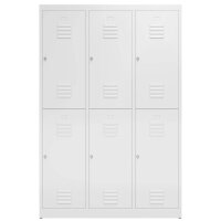 ClassiX Spind signalweiß X-523237, 6 Schließfächer 118,5 x 50,0 x 180,0 cm
