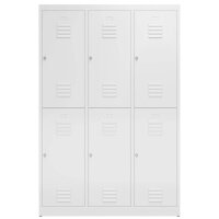 ClassiX Spind signalweiß X-523237, 6 Schließfächer 118,5 x 50,0 x 180,0 cm