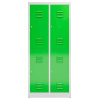 ClassiX Spind gelbgrün, lichtgrau X-523225, 4 Schließfächer 80,0 x 50,0 x 180,0 cm