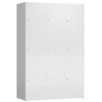 ClassiX Schließfachschrank signalweiß X-523337, 9 Schließfächer 118,5 x 50,0 x 180,0 cm