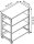 DURABLE System Multi Trolley 88 Bürowagen grau 4 Ebenen 75,0 x 43,2 x 87,9 cm