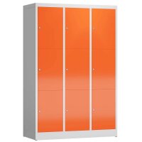 ClassiX Schließfachschrank feuerrot, lichtgrau...