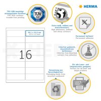 HERMA Etiketten 4267 weiß 99,1 x 33,8 mm, 100 Blatt