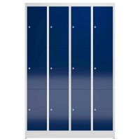 ClassiX Schließfachschrank enzianblau, lichtgrau X-520341, 12 Schließfächer 118,5 x 50,0 x 180,0 cm