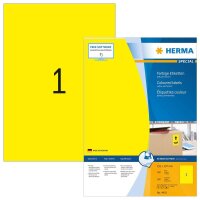 HERMA Etiketten 4401 gelb 210,0 x 297,0 mm, 100 Blatt