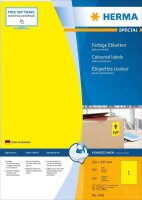 HERMA Etiketten 4401 gelb 210,0 x 297,0 mm, 100 Blatt