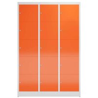 ClassiX Schließfachschrank feuerrot, lichtgrau...