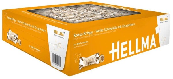 HELLMA Kokos-Krispy Schokolade 380 St./418,0 g, 380 St.