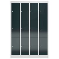 ClassiX Schließfachschrank anthrazit, lichtgrau X-520348, 12 Schließfächer 118,5 x 50,0 x 180,0 cm