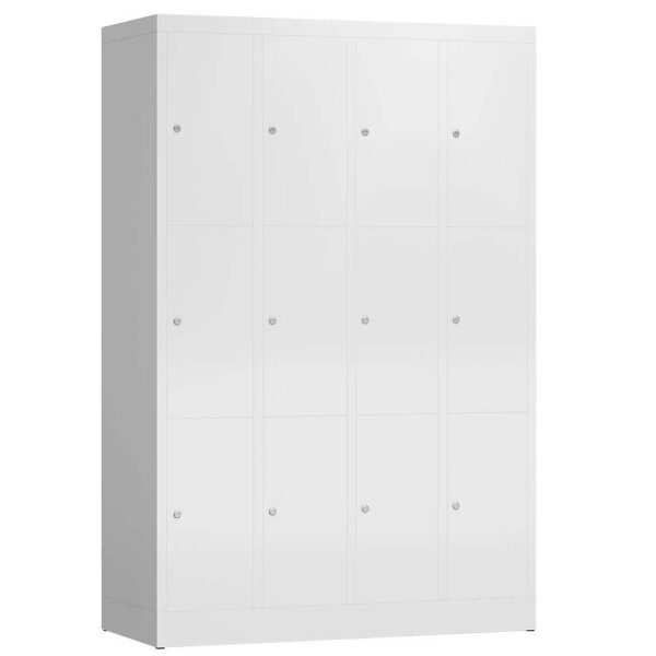 ClassiX Schließfachschrank signalweiß X-520347, 12 Schließfächer 118,5 x 50,0 x 180,0 cm