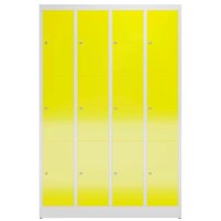 ClassiX Schließfachschrank lichtgrau, zinkgelb X-520346, 12 Schließfächer 118,5 x 50,0 x 180,0 cm