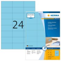 HERMA Etiketten 4408 blau 70,0 x 37,0 mm, 100 Blatt