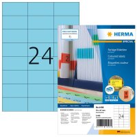 HERMA Etiketten 4408 blau 70,0 x 37,0 mm, 100 Blatt