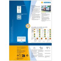 HERMA Etiketten 4408 blau 70,0 x 37,0 mm, 100 Blatt