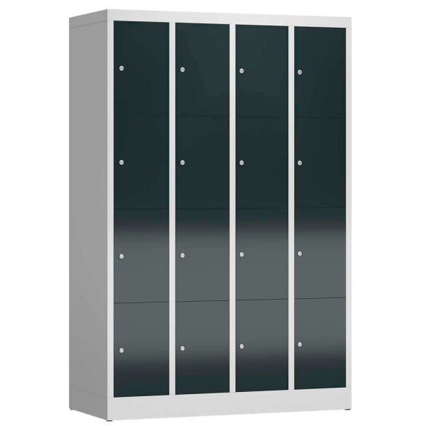 ClassiX Schließfachschrank anthrazit, lichtgrau X-520448, 16 Schließfächer 118,5 x 50,0 x 180,0 cm