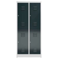ClassiX Spind anthrazit, lichtgrau X-523228, 4 Schließfächer 80,0 x 50,0 x 180,0 cm
