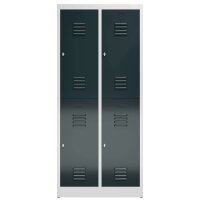 ClassiX Spind anthrazit, lichtgrau X-523228, 4 Schließfächer 80,0 x 50,0 x 180,0 cm