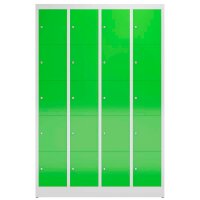 ClassiX Schließfachschrank gelbgrün, lichtgrau X-520545, 20 Schließfächer 118,5 x 50,0 x 180,0 cm