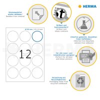 HERMA Etiketten 4477 weiß 60,0 x 60,0 mm, 100 Blatt