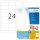 HERMA Etiketten 4670 weiß 66,0 x 33,8 mm, 100 Blatt