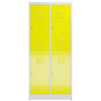 ClassiX Spind lichtgrau, zinkgelb X-523226, 4 Schließfächer 80,0 x 50,0 x 180,0 cm