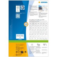 HERMA Etiketten 4279 weiß 70,0 x 67,7 mm, 100 Blatt