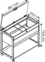 DURABLE Hängemappenwagen abschließbar grau...