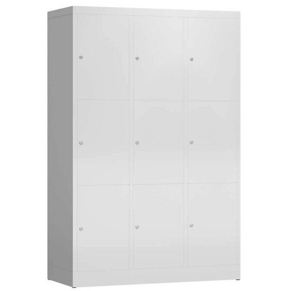 ClassiX Schließfachschrank lichtgrau X-523330, 9 Schließfächer 118,5 x 50,0 x 180,0 cm