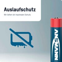 ANSMANN Batterien Red Alkaline Alkali-Mangan Micro AAA 1,5 V, 8 St.