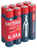 ANSMANN Batterien Red Alkaline Alkali-Mangan Micro AAA 1,5 V, 8 St.
