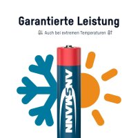 ANSMANN Batterien Red Alkaline Alkali-Mangan Micro AAA 1,5 V, 8 St.