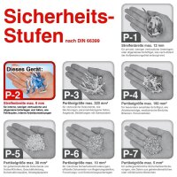 Fellowes Powershred 485i Aktenvernichter mit Streifenschnitt P-2, 5,8 mm, bis 37 Blatt, schwarz