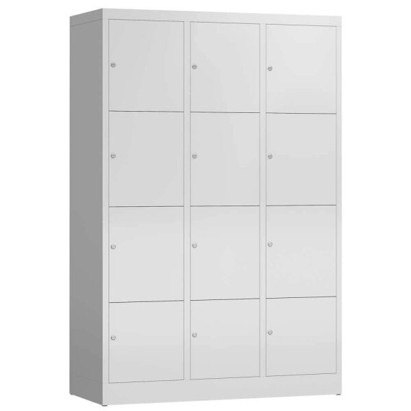 ClassiX Schließfachschrank lichtgrau X-523430, 12 Schließfächer 118,5 x 50,0 x 180,0 cm