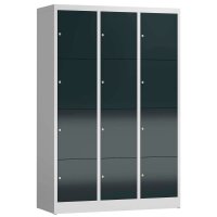 ClassiX Schließfachschrank anthrazit, lichtgrau X-523438, 12 Schließfächer 118,5 x 50,0 x 180,0 cm