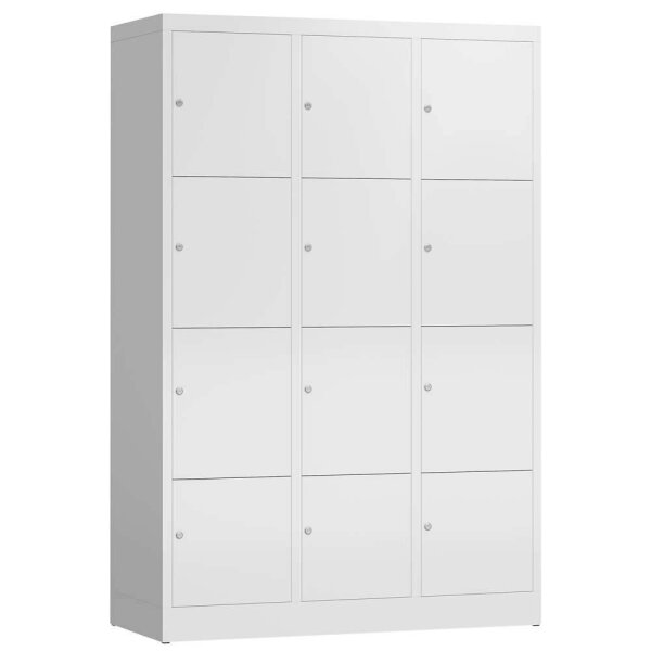 ClassiX Schließfachschrank signalweiß X-523437, 12 Schließfächer 118,5 x 50,0 x 180,0 cm